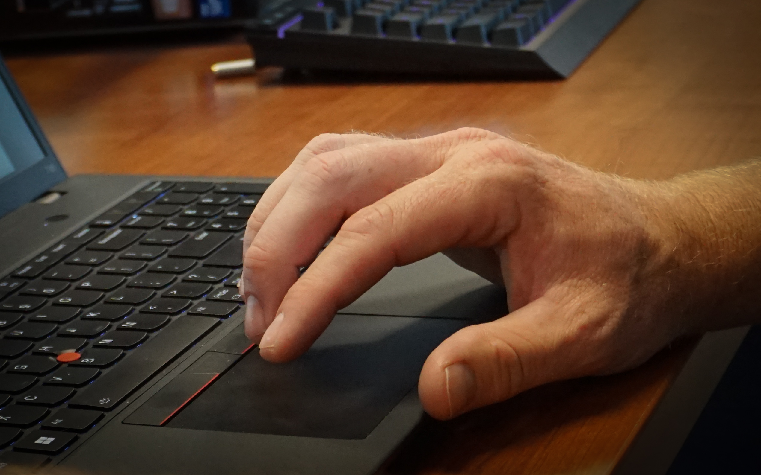 hands on keyboard